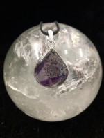 Amethyst Angel Wing Teardrop Pendant