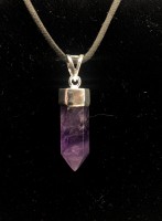 Amethyst Point Sterling Silver Pendant