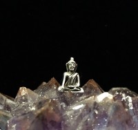 Buddha Stud Earrings Sterling Silver