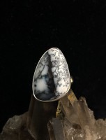 Dendritic Opal Ring Size 7