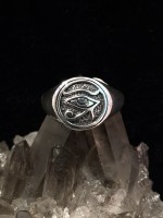 Eye of Ra Plain Silver Ring