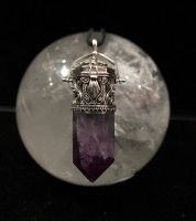 Fluorite Locket Sterling Silver Pendant