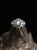 Labradorite Teardrop Side Ring