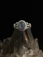 Labradorite with Three Dots Ring