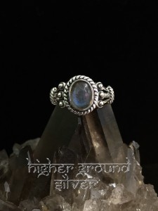 Labradorite with Three Dots Ring