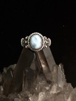 Larimar with Three Dots Ring