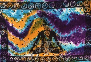 Meditator Tie-Dye Tapestry