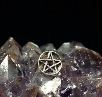 Pentagram Stud Earrings Sterling Silver