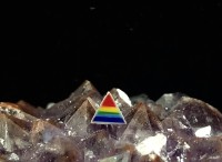 Rainbow Pyramid Stud Earrings Sterling Silver