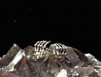 Skeleton Hand Stud Earrings Sterling Silver