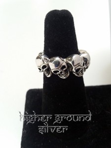 Skull Band Slant Ring