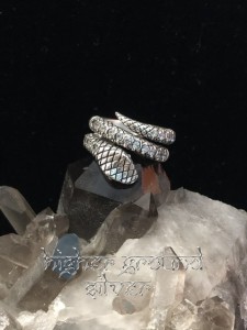 Snake Ring With Gem Encrusted Body