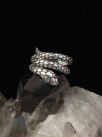 Snake Ring With Red Gem Eyes