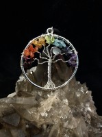 Tree of Life Seven Chakras Stone Necklace