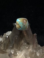 Turquoise Small Square Ring Size 9