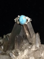 Turquoise with Three Swirls Ring