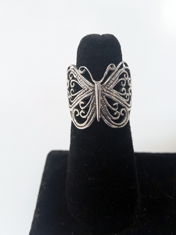 Butterfly Filligree Ring - Click Image to Close