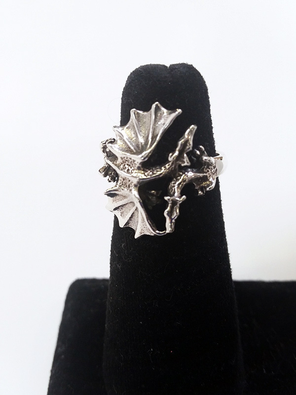 Dragon Ring with Two head Design - Click Image to Close