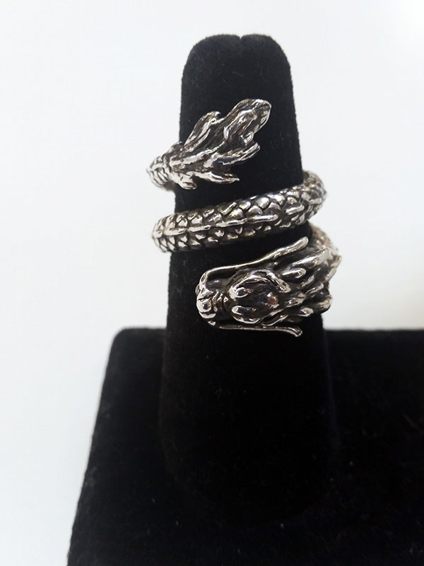 Dragon Coiled Ring-Eastern Design - Click Image to Close