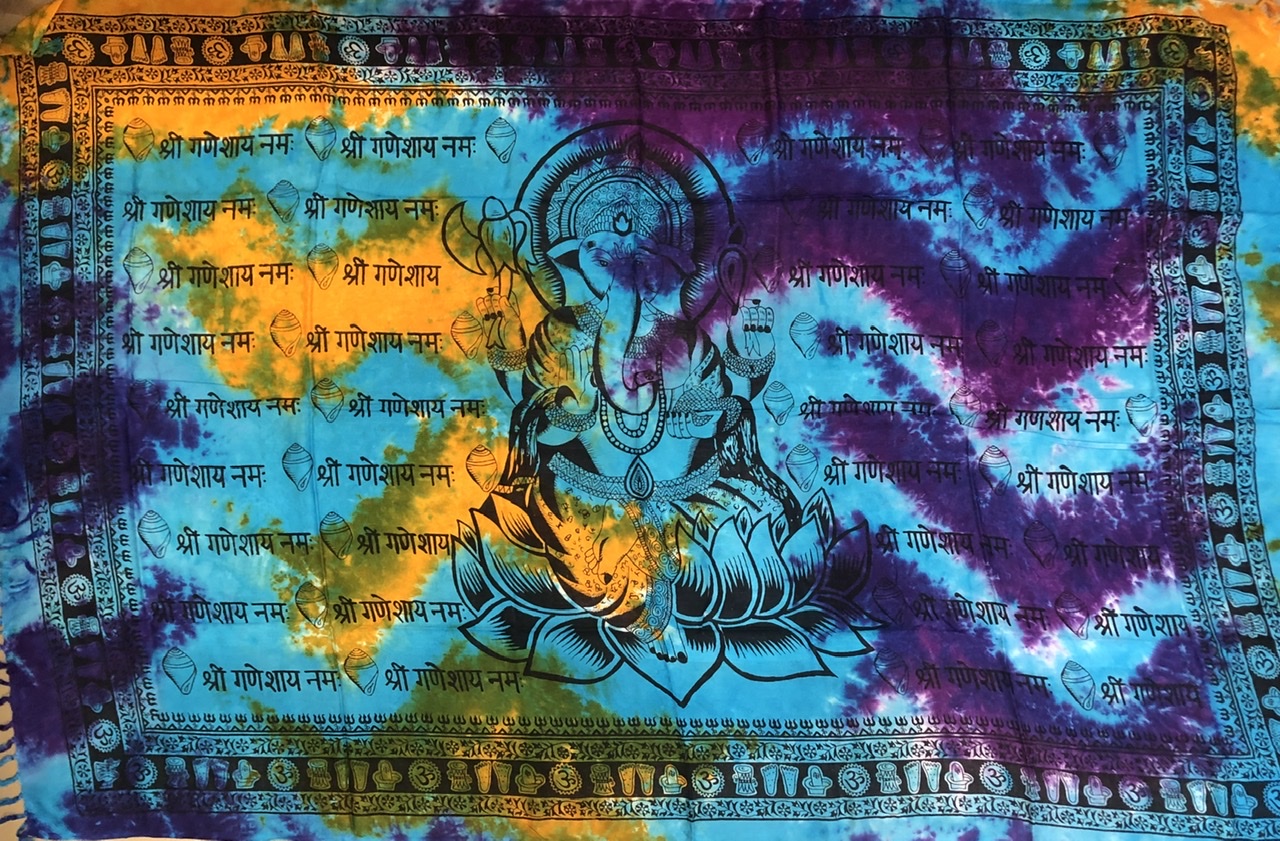 Ganesh Tie-Dye Tapestry - Click Image to Close