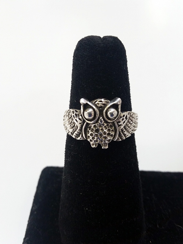 Owl Open Wings Ring - Click Image to Close