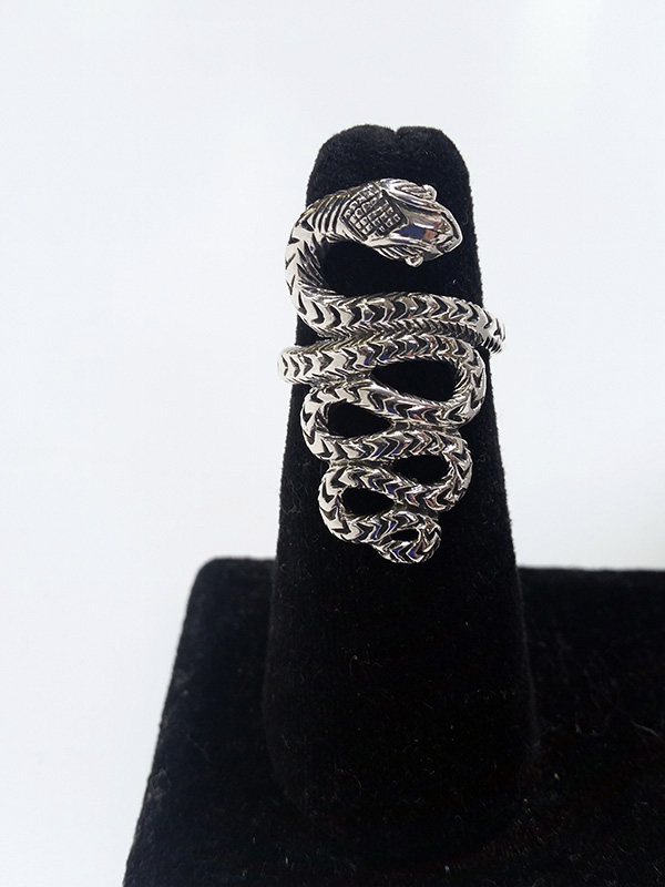 Snake Long Decorative Ring - Click Image to Close