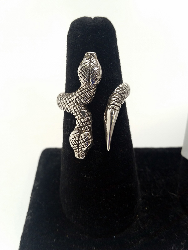 Snake Double Headed Ring - Click Image to Close