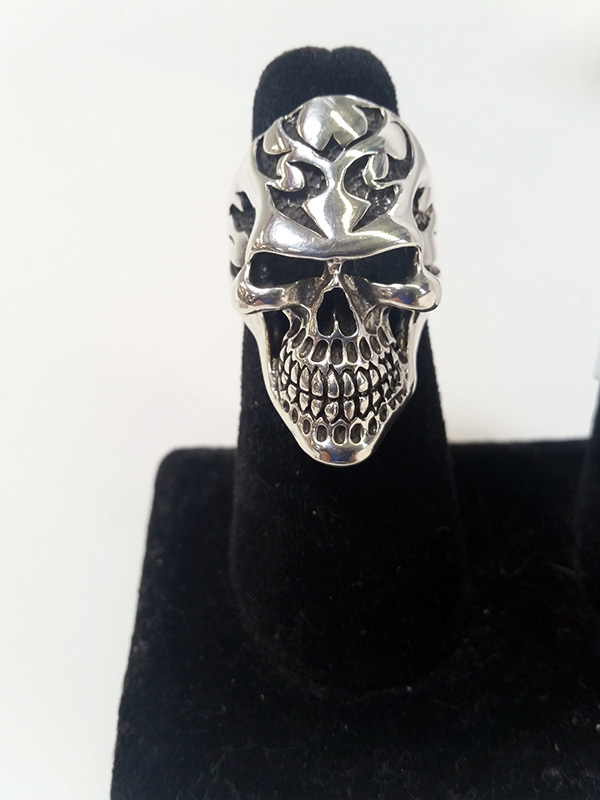 Skull Ring Tribal Art - Click Image to Close