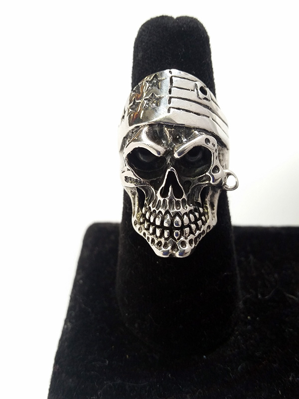 Skull Bandana Ring - Click Image to Close