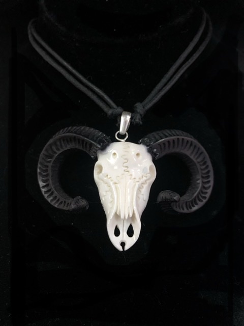 Ram Head 3D Necklace - Click Image to Close